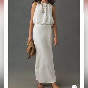 Anthropologie The Tilda Maxi Slip skirt, linen